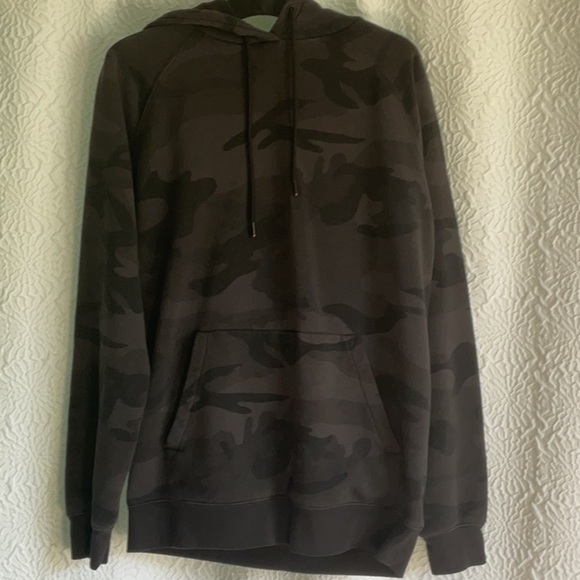 Men's Black Camouflage Hoodie - Picture 1 of 4